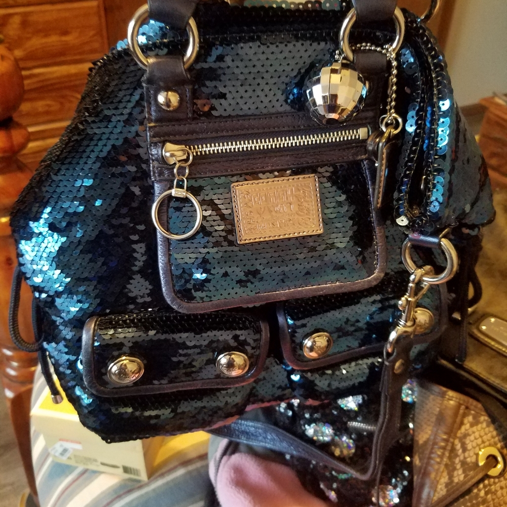 Authentic Limited Edition Sequins Coach Handbag - image 5